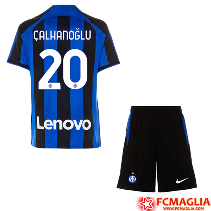 Maglie Calcio Inter Milan (ÇALHANOĞLU #20) Bambino Prima 2022/23