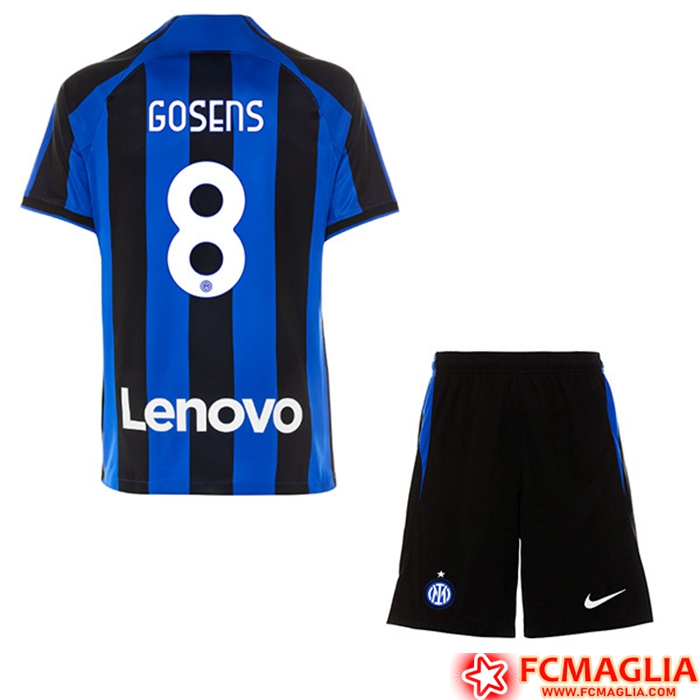 Maglie Calcio Inter Milan (GOSENS #8) Bambino Prima 2022/23