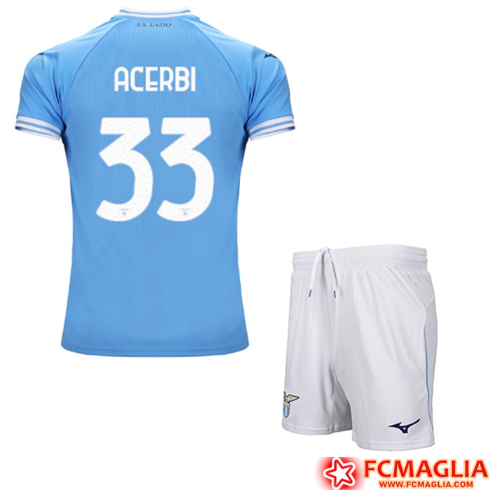 Maglie Calcio SS Lazio (ACERBI #33) Bambino Prima 2022/23