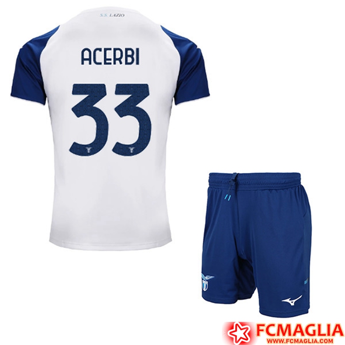 Maglie Calcio SS Lazio (ACERBI #33) Bambino Terza 2022/23