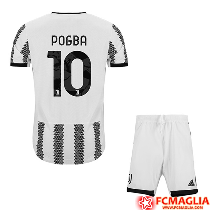 Maglie Calcio Juventus (POGBA #10) Bambino Prima 2022/23