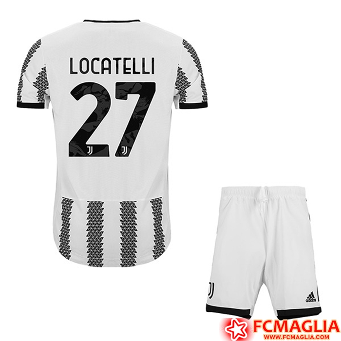 Maglie Calcio Juventus (LOCATELLI #27) Bambino Prima 2022/23