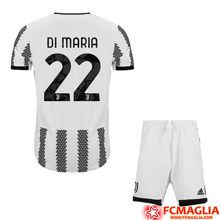 Maglie Calcio Juventus (DI MARIA #22) Bambino Prima 2022/23