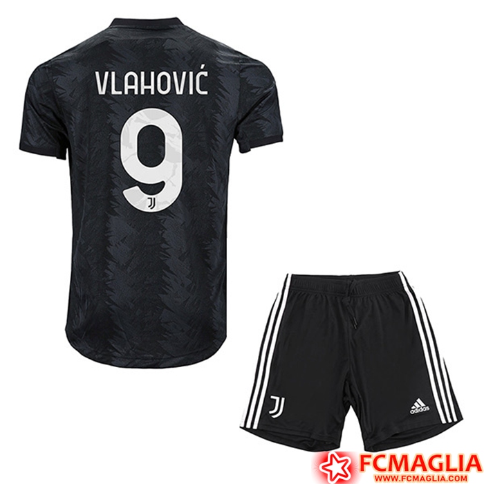 Maglie Calcio Juventus (VLAHOVIĆ #9) Bambino Seconda 2022/23