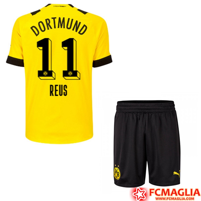 Maglie Calcio Dortmund BVB (REUS #11) Bambino Prima 2022/23