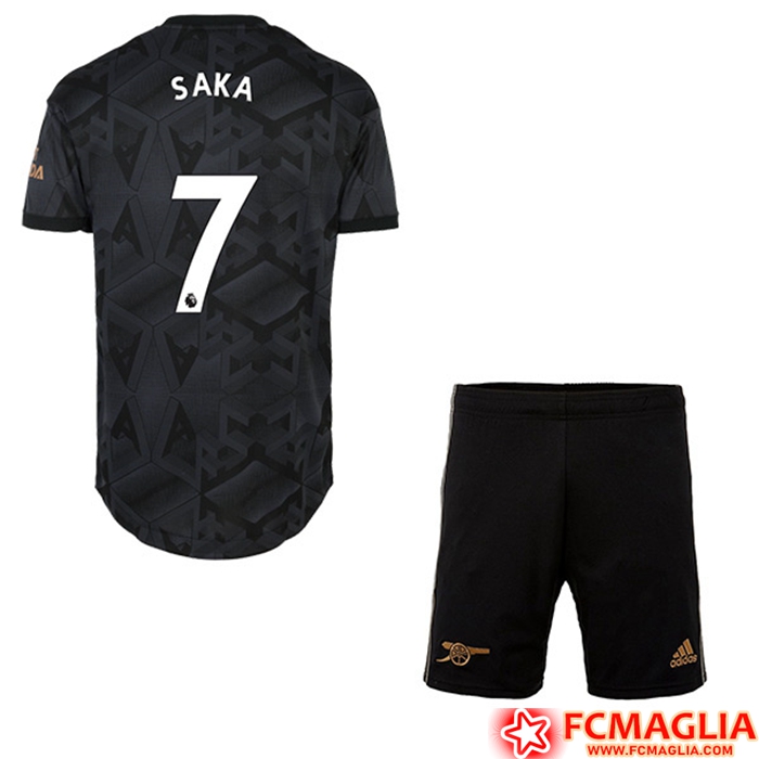 Maglie Calcio Arsenal (SAKA #7) Bambino Seconda 2022/23