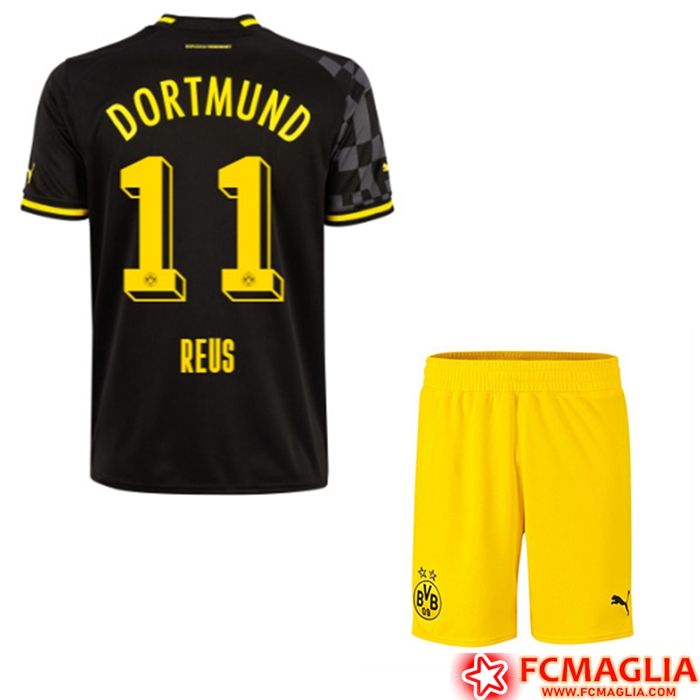 Maglie Calcio Dortmund BVB (REUS #11) Bambino Seconda 2022/23