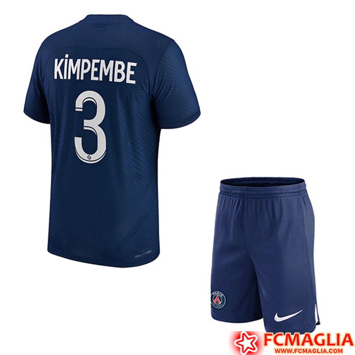 Maglie Calcio PSG (KIMPEMBE #3) Bambino Prima 2022/23