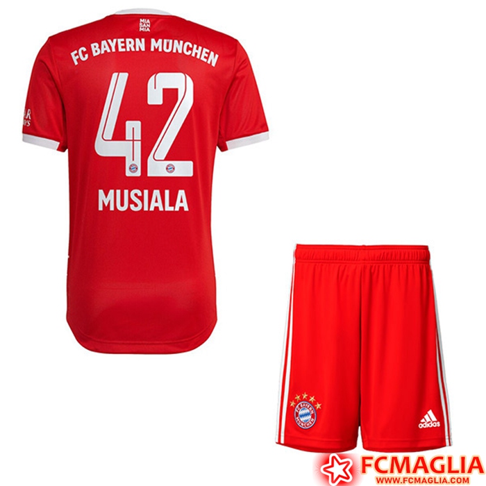 Maglie Calcio Bayern Monaco (MUSIALA #42) Bambino Prima 2022/23