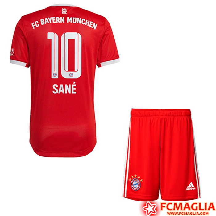 Maglie Calcio Bayern Monaco (SANÉ #10) Bambino Prima 2022/23