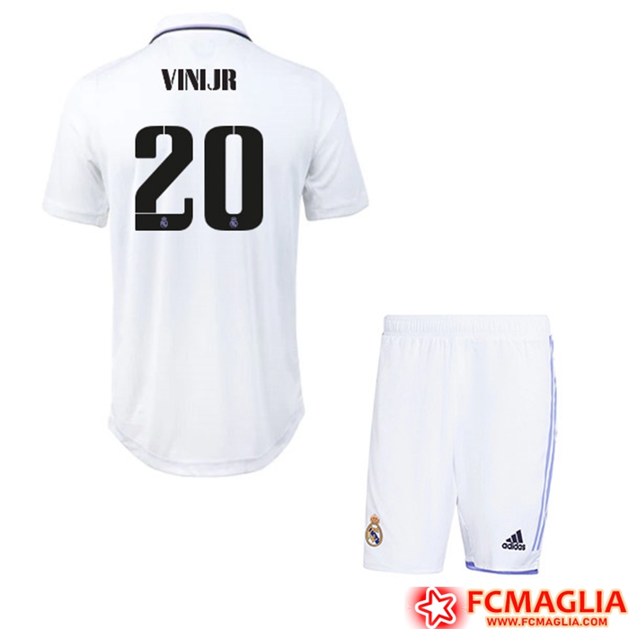 Maglie Calcio Real Madrid (VINIJR #20) Bambino Prima 2022/23