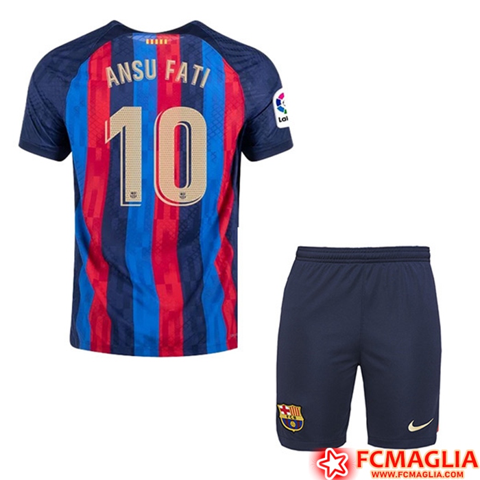Maglie Calcio FC Barcellona (ANSU FATI #10) Bambino Prima 2022/23