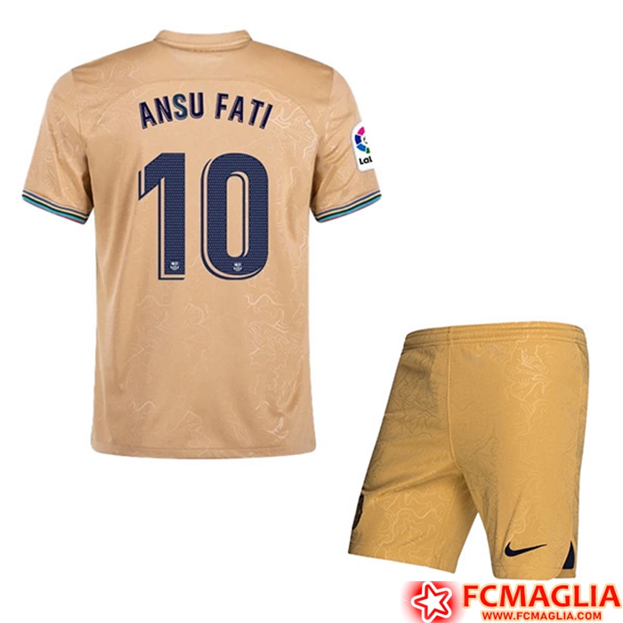 Maglie Calcio FC Barcellona (ANSU FATI #10) Bambino Seconda 2022/23