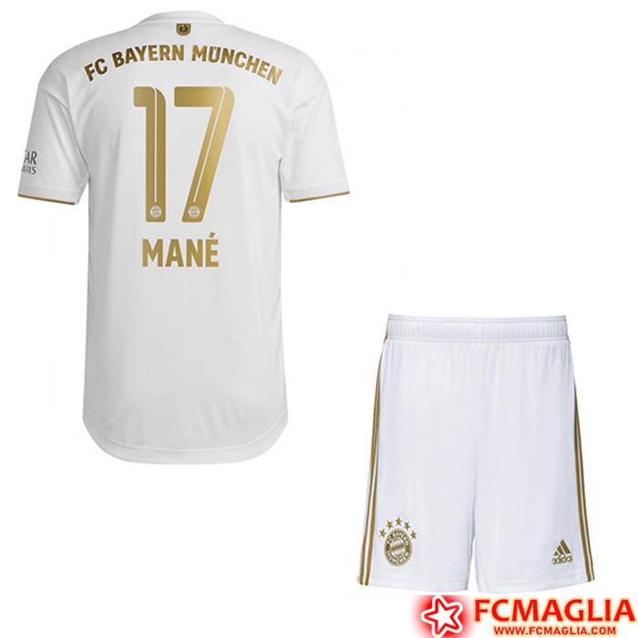 Maglie Calcio Bayern Monaco (MANÉ #17) Bambino Seconda 2022/23