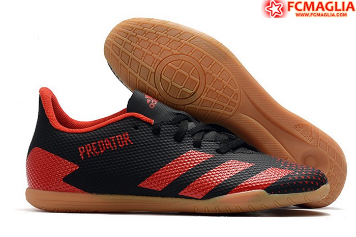 Adidas Scarpe Da Calcio Predator 20.4 IN Sale Nero/Rosso