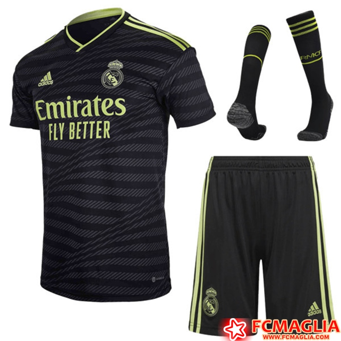 Le Nuove Kit Maglia Real Madrid Terza (Pantaloncini + Calzini) 2022/ ...