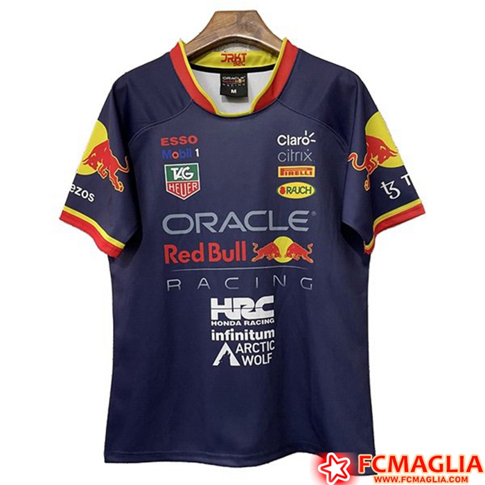 Nuove T Shirt F1 RedBull Racing Team Blu Scuro 2022 A Poco Prezzo