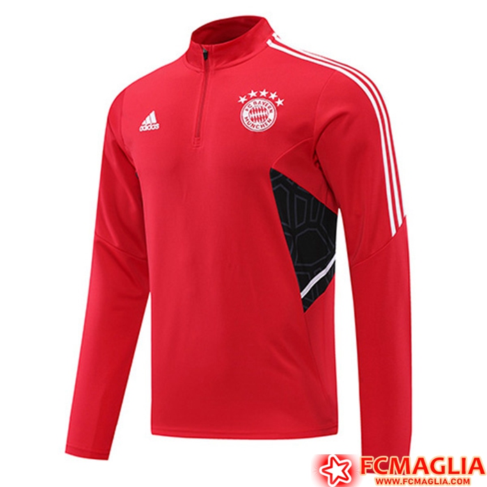 Nuova Felpa Allenamento Bayern Monaco Rosso 2022 2023 Basso Prezzo