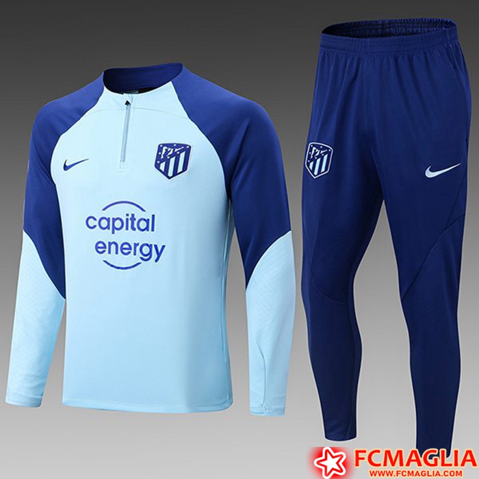 Nuove Insieme Tuta Calcio Atletico Madrid Bambino Blu 2022 2023 A