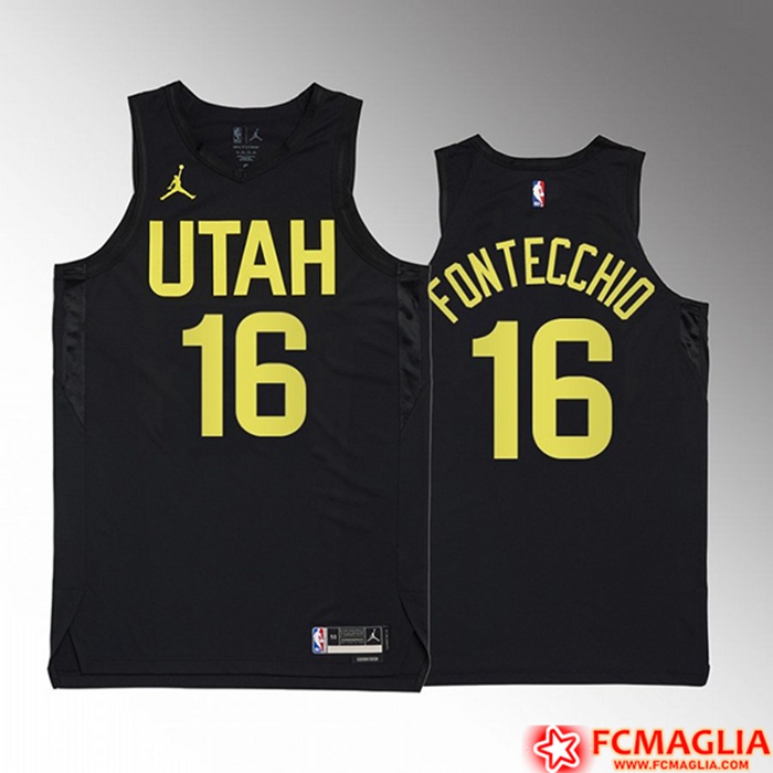 Le Nuove Maglia Utah Jazz FONTECCHIO 16 2022 23 Nero Prezzo