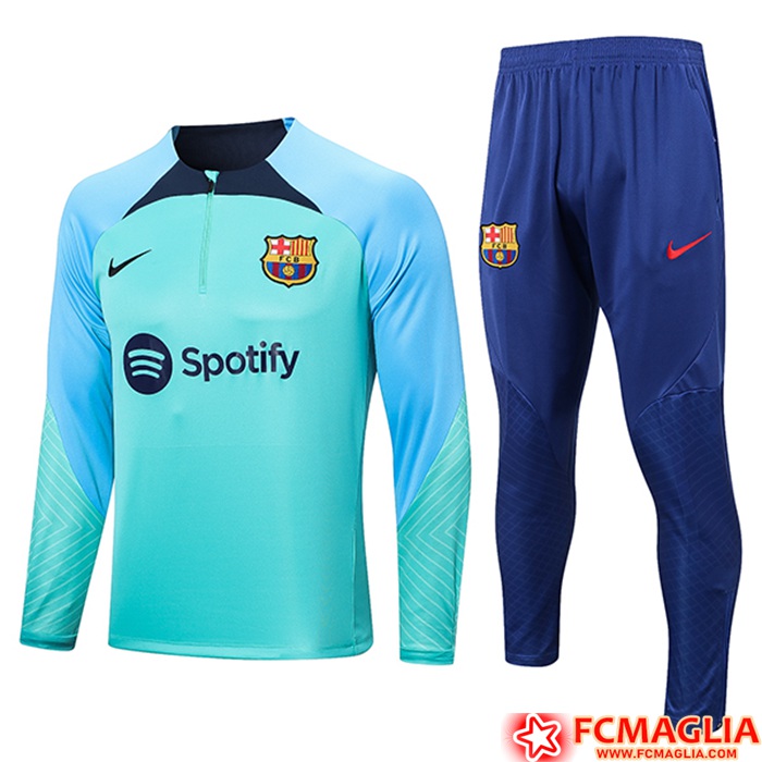 Numeri Insieme Tuta Calcio FC Barcellona Verde 2022 2023 Poco Prezzo