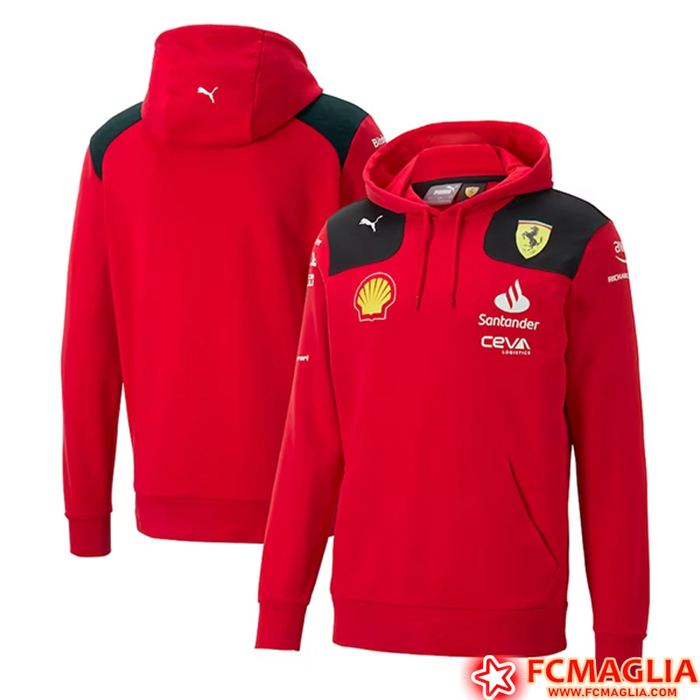 Nuove Felpa Cappuccio F1 Scuderia Ferrari Team Giallo 2023 A Poco Prezzo