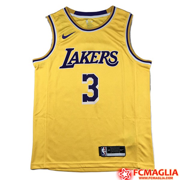 Numeri Maglia Los Angeles Lakers (DAVIS #3) 2023/24 Giallo Poco Prezzo