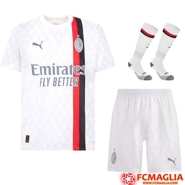 Nuove Kit Maglia AC Milan Seconda (Pantaloncini + Calzini) 2023/2024 A