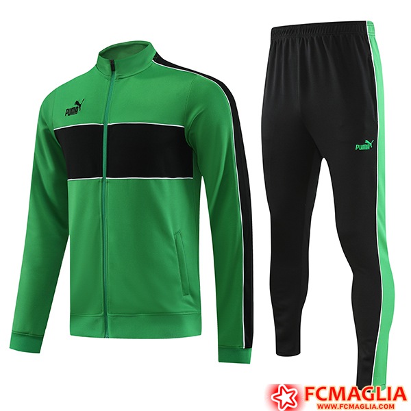 Giacca tuta puma verde on sale