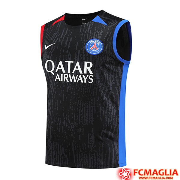 Le Nuove Canotta Allenamento PSG Nero 2023 2024 03 Prezzo