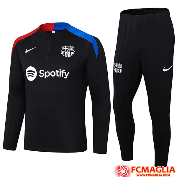 Insieme Tuta Calcio FC Barcellona Nero/Blu/Rosso 2024/2025