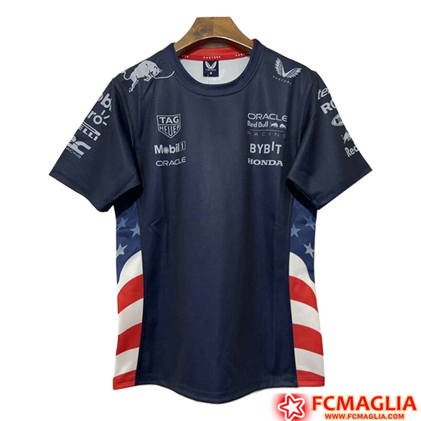 Nuove Maglietta F1 RedBull Racing Team Blu Bianco Rosso 2024 A Poco Prezzo