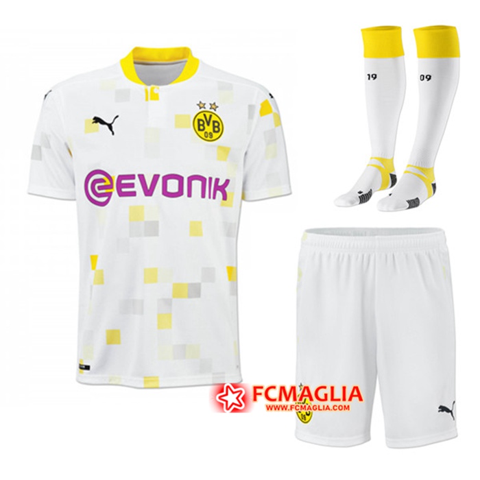 Kit Maglia Calcio Dortmund BVB Terza (Pantaloncini+Calzettoni) 2020/2021