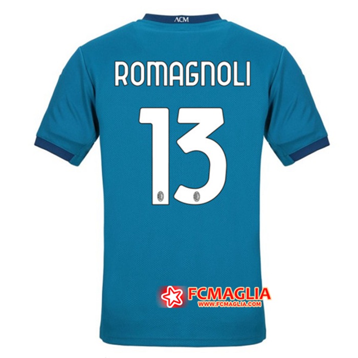 Maglia AC Milan ROMAGNOLI 13 Seconda 2020/2021 Originale