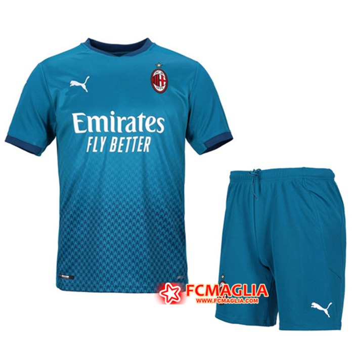 Kit Maglia Calcio AC Milan Terza + Pantaloncini 2020/2021